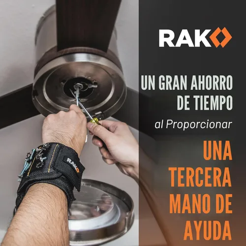 Miniatura 5 de Pulsera magnética Rak. Pulsera con fuerte imán para sostener tornillos, clavos y brocas. La mejor herramienta de mantenimiento para regalar a tu