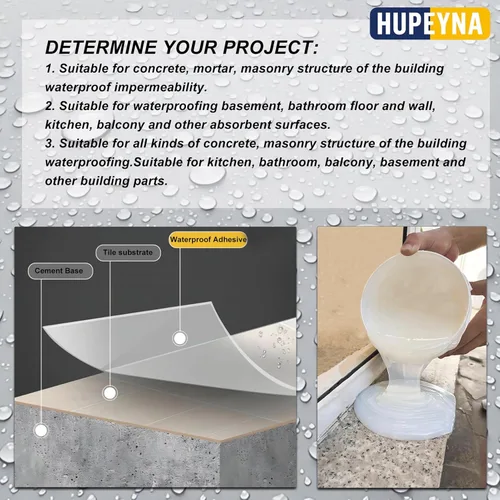 Miniatura 3 de Hupeyna - Sellador impermeable líquido, agente invisible a prueba de agua, transparente, reparación de fugas, adhesivo impermeable, revestimiento