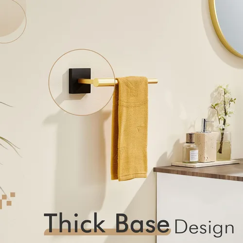Miniatura 6 de KOKOSIRI Barra de toallas de baño, soportes para toallas de mano, montaje en pared, inodoro, gabinete de cocina, soporte de papel, acero inoxidable