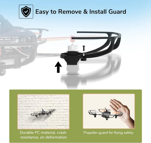 Miniatura 6 de Radiolink F121 FPV Mini RC Drone RTF con cámara para adultos y niños principiantes, cuadricóptero RC cepillado de 4.764 in, 2 baterías con estuche