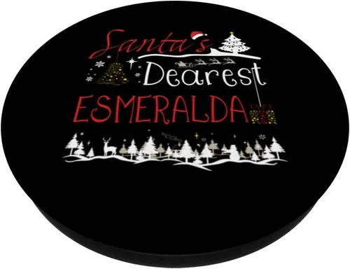 Miniatura 2 de Esmeralda Xmas Cute Christmas Name PopSockets Swappable PopGrip