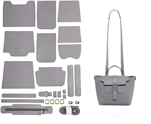 POPSEWING Bolsa Maestro de cuero, kit de bricolaje, bolsa de hombro cruzada con kit de costura, kit de bolsa hecha a mano para mamá, novia, regalo
