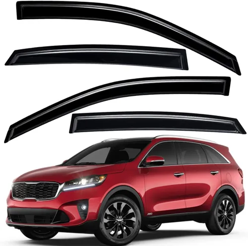 Miniatura 6 de Lightronic Visera de ventana de ventilación automática con clip en canal extra duradero, compatible con Kia Sorento 2016-2020, protección UV