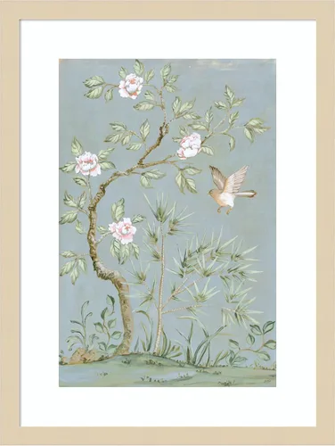 Amanti Art Lienzo decorativo para pared enmarcado de 21 x 16 pulgadas, mural II azul de Julia Purinton, arte de pared de flores, decoración vintage,