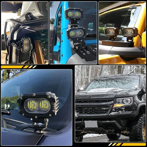 Miniatura 5 de CO LIGHT Luces de inundación LED de 4 pulgadas 96 W, luces antiniebla LED de trabajo, barra de luz de trabajo para camiones, motocicleta, SUV, ATV