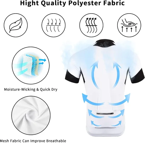 Miniatura 2 de Cycling Bike Jersey for Men Short and Long Sleeve Bike Bicycle Shirts Biking Clothing Breathable Quick-Dry Shirt with Pockets
