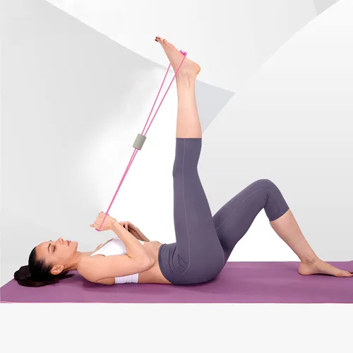Miniatura 5 de FYY Figura 8 bandas de resistencia, banda de resistencia de yoga, banda elástica de fitness, cuerda de tracción, bandas elásticas de brazo y hombro