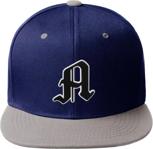 Miniatura 742 de Daxton Gorra clásica con visera de billete plano con letras del alfabeto inglés antiguo de la A a la Z