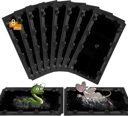 8 paquetes de trampas adhesivas para ratones y ratas para interiores, trampas para ratones con sabor a maní y feromonas para interiores para el