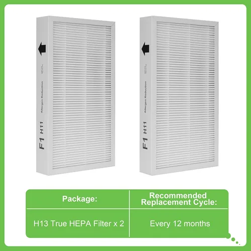 Miniatura 5 de Filtro F1 para reducción de alérgenos, filtro de repuesto compatible con purificador de aire Filtrete C01 T02 FAP-C01-F1 y FAP-T02-F1, paquete de 2