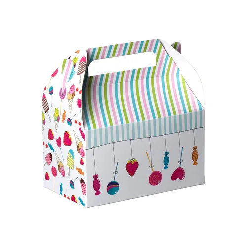 Miniatura 7 de Hammont Cajas de papel (10 unidades) - Cajas de galletas para regalos de fiesta, bonitos diseños, perfectas para fiestas y celebraciones, 6.25 x
