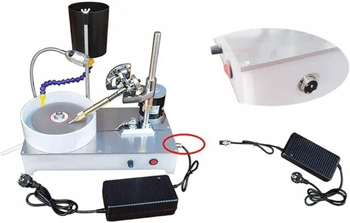 Miniatura 5 de Máquina facetadora de pulido de piedras preciosas Máquina pulidora de gemas facetadas Pulidora de joyas Máquina lapidaria Amoladora plana 2800RPM