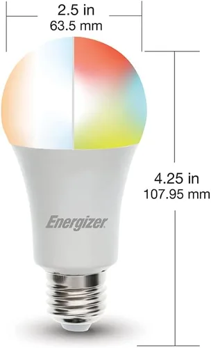 Miniatura 5 de Energizer Connect Smart A19 - Bombilla LED RGB multicolor y multicolor con control de voz y acceso remoto a través de tu teléfono inteligente