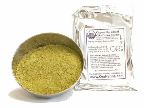 Rajasthani Henna Color Natural Orgánico Indio Puro Sin Productos Químicos BAQ 3.53 oz