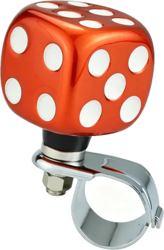 Miniatura 8 de Lunsom Rueda giratoria para volante, con forma de dados, perilla de rueda giratoria de automóvil, mango de potencia suicida, ayuda de conducción