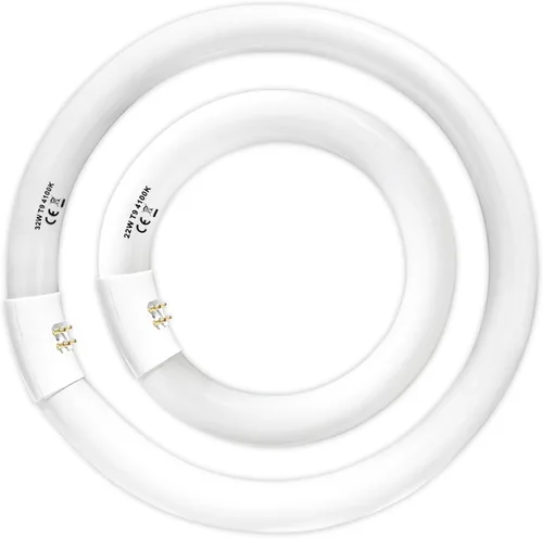 FC8T9/CW 22W y FC12T9/CW 32W Set de focos blancos fríos, focos circulares de 8 pulgadas T9 de 22 vatios, foco fluorescente circline de 12 pulgadas