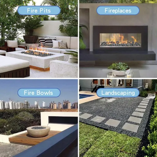 Miniatura 6 de Skyflame Rocas de lava de 10 libras para hogueras, mesas de fuego, chimeneas, decoración de paisajismo de jardín