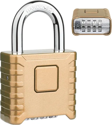 Miniatura 8 de Paquete de 2 Candados de Combinación Grandes [Desbloqueo con Un Toque], Diyife® Candado Resistente para Exteriores a Prueba de Intemperie Diseño