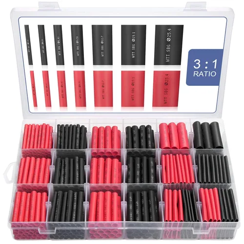 Kit de tubos termorretráctiles, relación 3:1, forro adhesivo, envoltura retráctil de grado marino, tubo termorretráctil industrial automotriz,