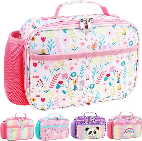 Miniatura 40 de RHCPFOVR Lonchera para niños – Lonchera aislada para niños y niñas, bolsa de almuerzo lavable y lonchera reutilizable para niños pequeños a prueba