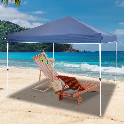 Miniatura 8 de Sunnydaze - Cubierta de repuesto para toldo de 10 x 10 pies, solo cubierta de repuesto – Tela Oxford 150D con revestimiento de poliuretano Azul