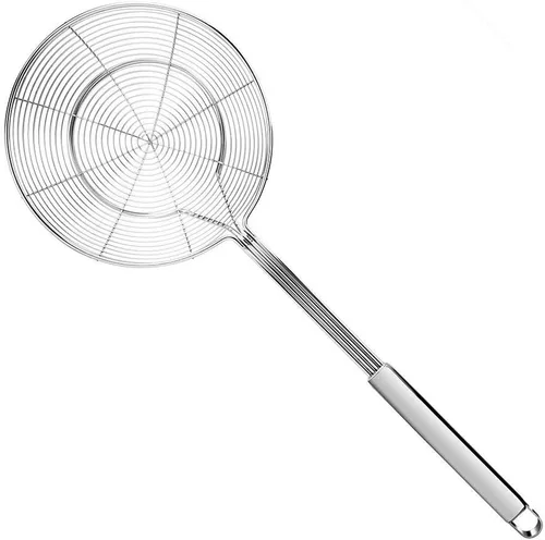 Miniatura 3 de Colador Skimmer, colador de araña de acero inoxidable, cucharón para pasta, espaguetis, fideos y freír en la cocina, cuenco de 6 pulgadas
