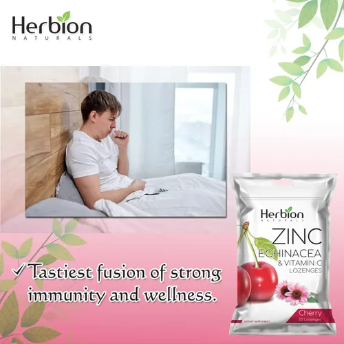 Miniatura 4 de HERBION Naturals - Pastillas de zinc, equinácea y vitamina C, 25 unidades, suplemento dietético para adultos y niños mayores de 5 años, promueve