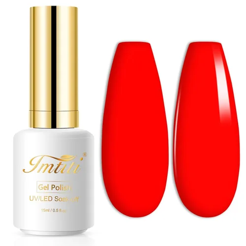 Miniatura 20 de Esmalte de uñas en gel color rojo oscuro, 1 unidad, 0.5 onzas líquidas, color rojo marronado, esmalte de remoción UV LED, arte de uñas/salón de rojo