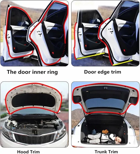 Miniatura 7 de Moyishi Tira de sello de goma para puerta en forma de D, sello deslizante de 1 pulgada, goma EPDM autoadhesiva, burlete para llenar huecos, aplicar