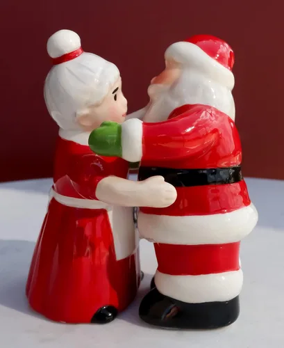 Miniatura 4 de Ebros Gift 'Tis The Season Dancing Mr And Mrs Santa Claus - Juego de saleros y pimenteros de Navidad para parejas, figuras de cerámica, fiesta