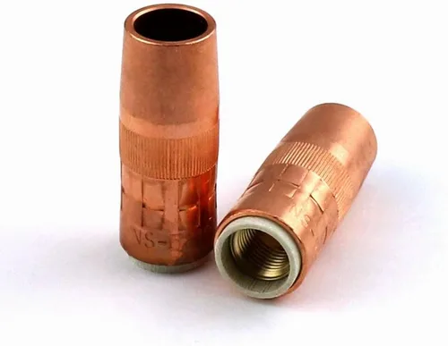 Miniatura 5 de WeldingCity Paquete de 2 boquillas de gas NS-1200B (diámetro de 1/2 pulgada, enrasado, latón) compatibles con consumibles para pistola de soldadura
