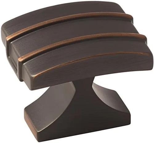 Miniatura 18 de Amerock Pomo de gabinete Negro mate 1-1/2 pulgadas (1.496 in) de longitud Davenport paquete de 1 unidad Pomo de cajón Herrajes