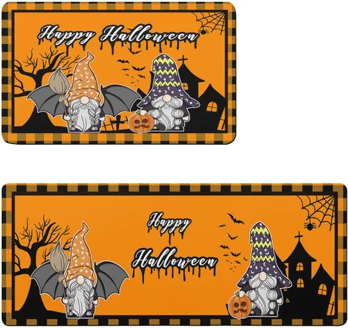 Miniatura 6 de Tapete de baño de Halloween para bañera, antideslizante, de secado rápido y absorbente, de tierra de diatomeas, tapete lavable de cocina, tapete