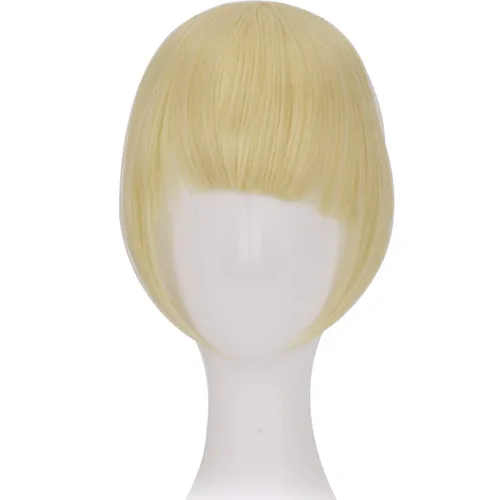 Miniatura 4 de Extensiones de cabello humano con clip, con flequillo y patillas, una pieza, clip frontal