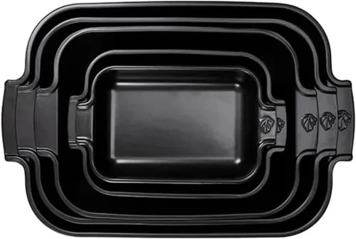 Miniatura 8 de Plato rectangular individual de cerámica, rojo, 22 cm - 8.5in