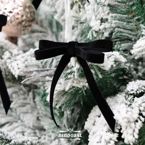 Miniatura 8 de Cinta de terciopelo negro de 3/8 pulgadas x 25 yardas, cinta fina de una sola cara para envolver regalos, bodas, lazos para el cabello, gargantilla
