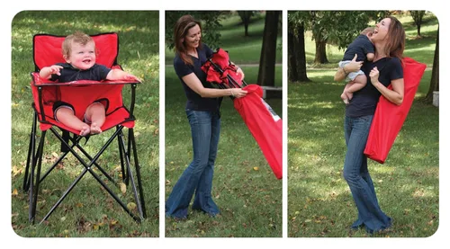 Miniatura 6 de ciao! Baby Silla alta portátil para bebés y niños pequeños, silla alta de viaje plegable compacta con bolsa de transporte para campamento al aire