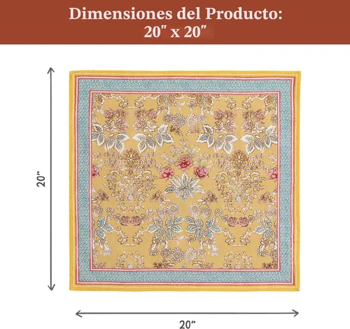 Miniatura 7 de Maison d' Hermine Marquise - Juego de 4 servilletas 100% algodón suave y cómodo perfectas para cenas familiares, bodas, fiestas de cóctel, cocina