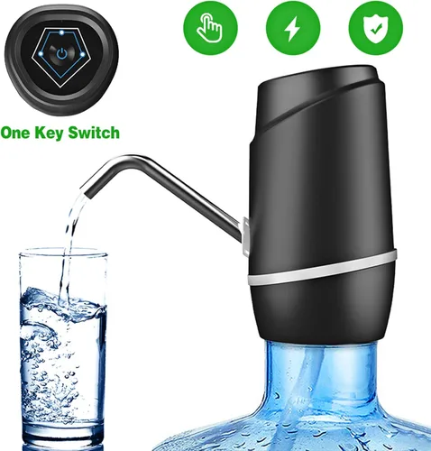Miniatura 9 de Dispensador de agua de 5 galones, bomba eléctrica portátil de agua potable, carga universal mediante USB, para garrafones de 2 a 5 galones, incluye