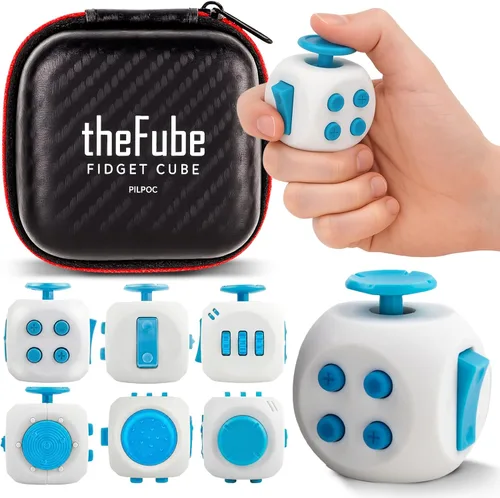 Miniatura 27 de PILPOC - Cubo para la ansiedad theFube, Dodecágono con 12 lados – Cubo para la ansiedad de alta calidad con funda de transporte exclusiva, duradero