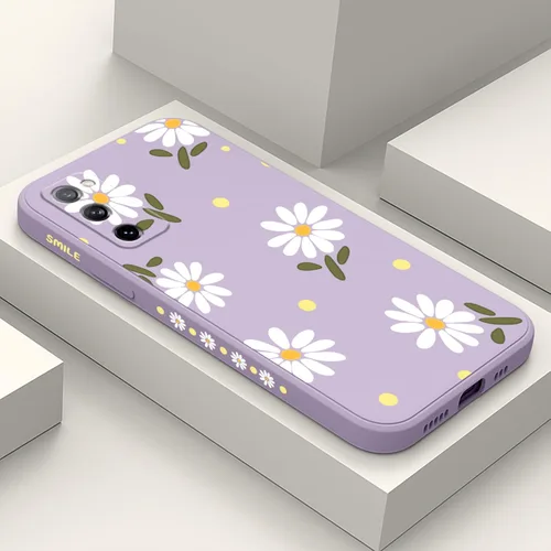 Miniatura 44 de LEECG para Samsung Galaxy S20 Funda, Diseño Creativo Lateral con Forro de Microfibra de Silicona Suave con Patrón de Flores para Cubierta de negro
