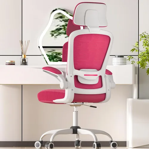 Miniatura 18 de Mimoglad Silla de oficina, silla de escritorio ergonómica de respaldo alto con soporte lumbar ajustable y reposacabezas, silla giratoria