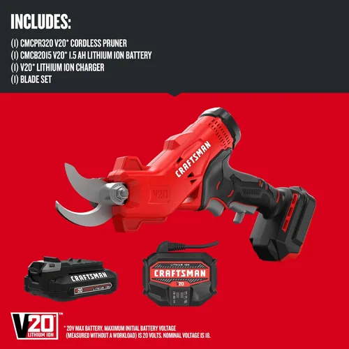 Miniatura 7 de CRAFTSMAN V20 - Cortadora de césped de mano inalámbrica, mini cortasetos y podadora eléctrica