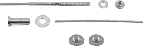 Miniatura 13 de Kit de barandilla de cable de 1/8 pulgadas, acero inoxidable 316 de 5 pies para postes metálicos, no requiere engarzado, sistema de fácil Sin tapas