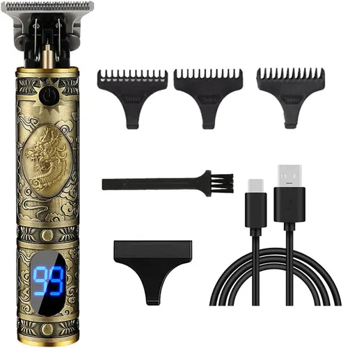 Miniatura 69 de Cortadora de pelo profesional para hombres y mujeres, inalámbrica, recargable, recortadora de pelo, kit de aseo de corte de cuerpo de metal