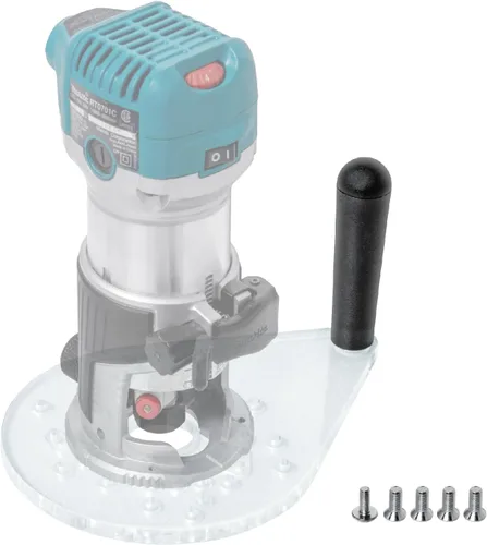 Miniatura 10 de POWERTEC Placa base de router de 2-1/2 pulgadas de diámetro, acrílico transparente con múltiples agujeros preperforados, tornillos para fácil Placa