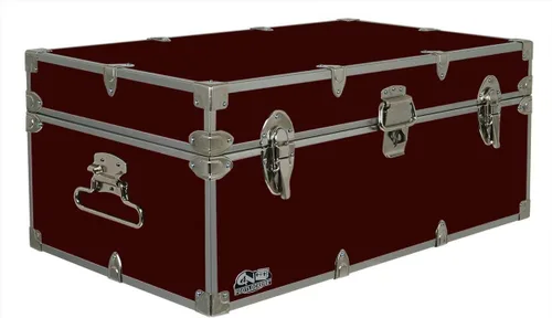 Miniatura 11 de C&N Footlockers - Baúl Happy Camper de tamaño completo - Tronco de campamento de verano #1 - Fabricado en los Estados Unidos - Reposapiés de acero