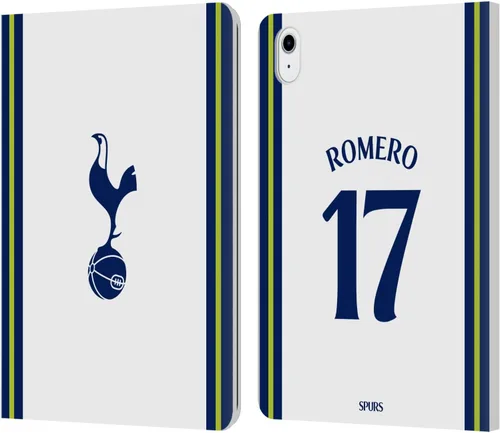 Miniatura 15 de Head Case Designs Officially Licensed Tottenham Hotspur F.C. Cristian Romero 2022/23 Players Home Kit Leather Wallet Case Compatible with Apple iPad