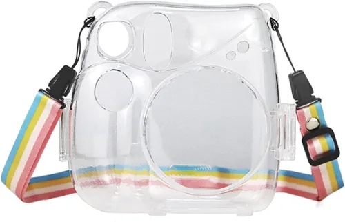 Miniatura 5 de Funda transparente para cámara instantánea Fujifilm Instax Mini 7+ 7 Plus, funda de cristal para cámara con correa de hombro extraíble Solo funda