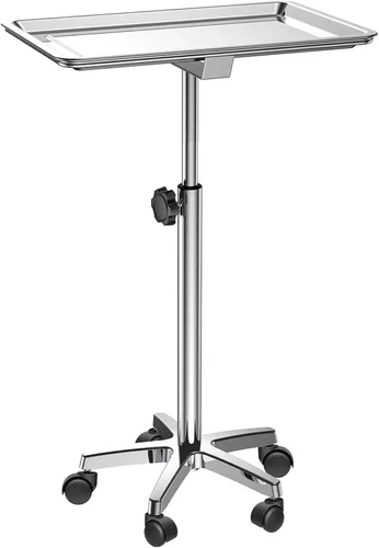 Miniatura 11 de ChoJiah Bandeja de salón rodante extra grande con ruedas, carrito de mayonesa para peluquería, bandeja para tatuajes de alta resistencia, ideal